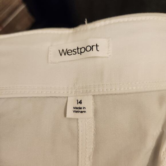 WESTPORT Signature Fit White Mid Rise Cruise Beachy Vacation Neutral Capris 14 - Picture 4 of 12